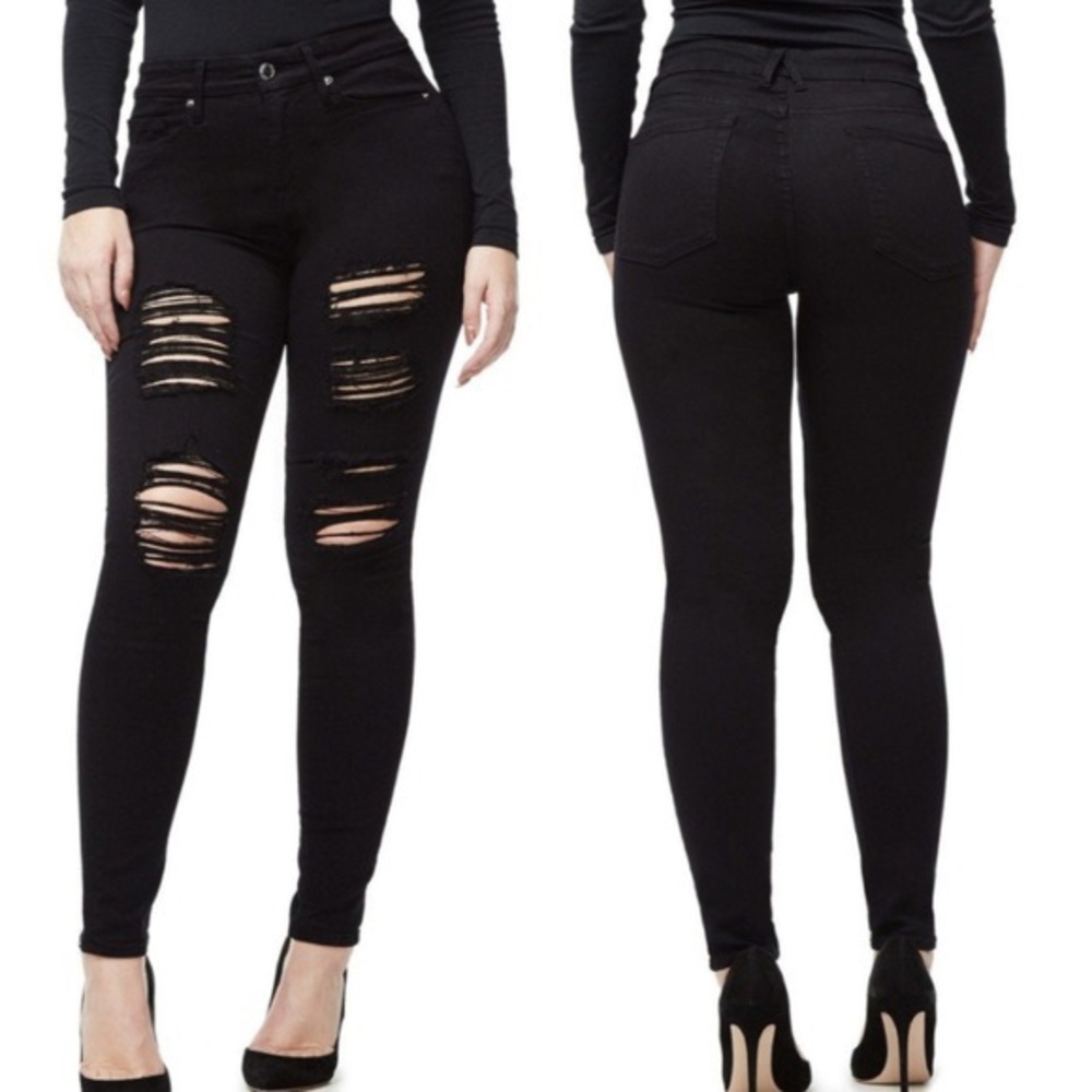 GOOD AMERICAN Good Legs High Rise Skinny Jeans